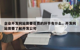 企业开发网站需要花费的环节有什么，开发网站需要了解开发公司