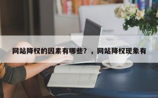 网站降权的因素有哪些？，网站降权现象有