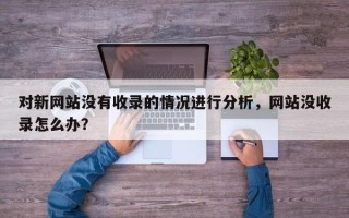 对新网站没有收录的情况进行分析，网站没收录怎么办？