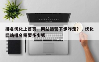 排名优化上首页，网站运营下步咋走？，优化网站排名需要多少钱