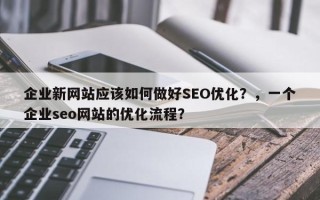 企业新网站应该如何做好SEO优化？，一个企业seo网站的优化流程？